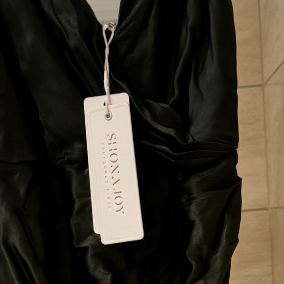 Shona Joy La Lune Cross Draped maxi dress Forest Green size 6 dress never worn - Picture 3 of 4